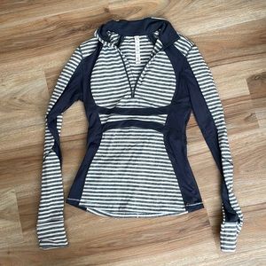 Lululemon striped half zip